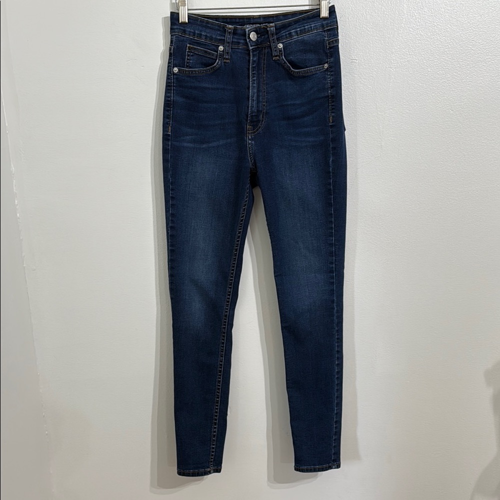 CALVIN KLEIN Ultra High Rise Skinny Jeans Womens Size 4 Dark Wash Classic - Picture 4 of 14